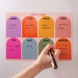 Good Tuesday A4 Magnetic Rainbow Arches Weekly Planner Fridge Magnet Planner